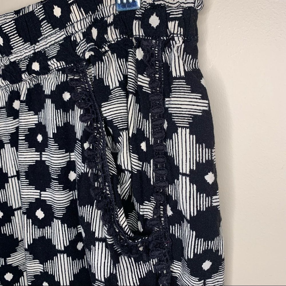 Anthropologie Hei Hei Goh Black Printed Tapered Pants Women’s Size Small - Picture 8 of 13